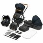 Carucior 4 in 1, Lionelo, Amber, Cu landou intarit si salteluta moale, Cu scoica auto testata ADAC, Baza isofix pentru scoica, Reversibil, Cu accesorii, Pana la 22 kg, EN1888-1 EN1888-2 EN1466 ECE R129, Albastru - 4