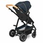 Carucior 4 in 1, Lionelo, Amber, Cu landou intarit si salteluta moale, Cu scoica auto testata ADAC, Baza isofix pentru scoica, Reversibil, Cu accesorii, Pana la 22 kg, EN1888-1 EN1888-2 EN1466 ECE R129, Albastru - 17