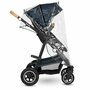 Carucior 4 in 1, Lionelo, Amber, Cu landou intarit si salteluta moale, Cu scoica auto testata ADAC, Baza isofix pentru scoica, Reversibil, Cu accesorii, Pana la 22 kg, EN1888-1 EN1888-2 EN1466 ECE R129, Albastru - 22
