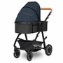 Carucior 4 in 1, Lionelo, Amber, Cu landou intarit si salteluta moale, Cu scoica auto testata ADAC, Baza isofix pentru scoica, Reversibil, Cu accesorii, Pana la 22 kg, EN1888-1 EN1888-2 EN1466 ECE R129, Albastru - 41