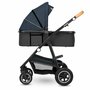 Carucior 4 in 1, Lionelo, Amber, Cu landou intarit si salteluta moale, Cu scoica auto testata ADAC, Baza isofix pentru scoica, Reversibil, Cu accesorii, Pana la 22 kg, EN1888-1 EN1888-2 EN1466 ECE R129, Albastru - 47