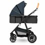 Carucior 4 in 1, Lionelo, Amber, Cu landou intarit si salteluta moale, Cu scoica auto testata ADAC, Baza isofix pentru scoica, Reversibil, Cu accesorii, Pana la 22 kg, EN1888-1 EN1888-2 EN1466 ECE R129, Albastru - 49