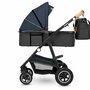 Carucior 4 in 1, Lionelo, Amber, Cu landou intarit si salteluta moale, Cu scoica auto testata ADAC, Baza isofix pentru scoica, Reversibil, Cu accesorii, Pana la 22 kg, EN1888-1 EN1888-2 EN1466 ECE R129, Albastru - 52
