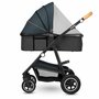 Carucior 4 in 1, Lionelo, Amber, Cu landou intarit si salteluta moale, Cu scoica auto testata ADAC, Baza isofix pentru scoica, Reversibil, Cu accesorii, Pana la 22 kg, EN1888-1 EN1888-2 EN1466 ECE R129, Albastru - 53