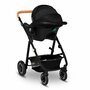 Carucior 4 in 1, Lionelo, Amber, Cu landou intarit si salteluta moale, Cu scoica auto testata ADAC, Baza isofix pentru scoica, Reversibil, Cu accesorii, Pana la 22 kg, EN1888-1 EN1888-2 EN1466 ECE R129, Gri Inchis - 6