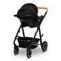 Carucior 4 in 1, Lionelo, Amber, Cu landou intarit si salteluta moale, Cu scoica auto testata ADAC, Baza isofix pentru scoica, Reversibil, Cu accesorii, Pana la 22 kg, EN1888-1 EN1888-2 EN1466 ECE R129, Gri Inchis - 7