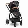 Carucior 4 in 1, Lionelo, Amber, Cu landou intarit si salteluta moale, Cu scoica auto testata ADAC, Baza isofix pentru scoica, Reversibil, Cu accesorii, Pana la 22 kg, EN1888-1 EN1888-2 EN1466 ECE R129, Gri Inchis - 26