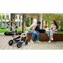 Carucior 4 in 1, Lionelo, Amber, Cu landou intarit si salteluta moale, Cu scoica auto testata ADAC, Baza isofix pentru scoica, Reversibil, Cu accesorii, Pana la 22 kg, EN1888-1 EN1888-2 EN1466 ECE R129, Negru silver - 5