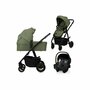 Carucior 4 in 1, Lionelo, Amber Plus, Pana la 22 kg, Cu landou intarit si salteluta din spuma AirDots, Cu scoica auto testata ADAC, Baza isofix pentru scoica, Reversibil, Cu ventilatie 3D, Cu accesorii, EN1888-1, EN1888-2, EN1466, Verde - 5