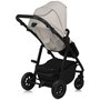 Carucior 4 in 1, Lionelo, Amber Plus, Cu scoica auto Roz testata ADAC + Baza Isofix, Reversibil, Maner ajustabil, Cu accesorii, Cu ventilatie panoramica 3D, Pana la 22 kg, EN1888-1, EN1888-2, EN1466, ECE R129, Bej - 9