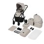Carucior 4 in 1, Lionelo, Amber Plus, Cu scoica auto Roz testata ADAC + Baza Isofix, Reversibil, Maner ajustabil, Cu accesorii, Cu ventilatie panoramica 3D, Pana la 22 kg, EN1888-1, EN1888-2, EN1466, ECE R129, Bej - 3