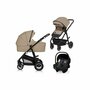 Carucior 4 in 1, Lionelo, Bianka, Transformabil, Cu landou si salteluta moale, Cu scoica auto testata ADAC, Baza isofix pentru scoica, Cu multiple accesorii, Sustine 22 kg, 0 luni+, EN1466:2014+AC:2015, EN1888, Bej - 3