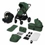 Carucior 4 in 1, Lionelo, Layla, Pana la 22 kg, Cu landou intarit si salteluta din spuma AirDots, Cu scoica auto testata ADAC, Baza isofix pentru scoica, Reversibil, Cu ventilatie 3D, Cu accesorii, EN1888-1, EN1888-2, EN1466, Verde - 4
