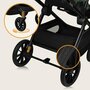Carucior 4 in 1, Lionelo, Layla, Pana la 22 kg, Cu landou intarit si salteluta din spuma AirDots, Cu scoica auto testata ADAC, Baza isofix pentru scoica, Reversibil, Cu ventilatie 3D, Cu accesorii, EN1888-1, EN1888-2, EN1466, Verde - 12