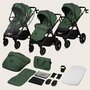 Carucior 4 in 1, Lionelo, Layla, Pana la 22 kg, Cu landou intarit si salteluta din spuma AirDots, Cu scoica auto testata ADAC, Baza isofix pentru scoica, Reversibil, Cu ventilatie 3D, Cu accesorii, EN1888-1, EN1888-2, EN1466, Verde - 15