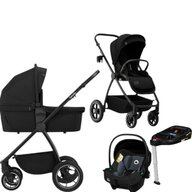 Carucior 4 in 1, Lionelo, Meril, Cu landou de dimensiune XL, Reversibil, Cu scoica auto testata ADAC,  Baza isofix pentru scoica, Cu accesorii, Pana la 22 kg, Conform cu EN1888-1 EN1888-2, EN1466, Negru