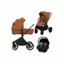 Carucior 4 in 1, Lionelo, Mika Plus, Cu landou intarit si salteluta moale, Cu scoica auto testata ADAC, Baza isofix pentru scoica, Reversibil, Sistem de ventilatie 3D, Cu accesorii, Pana la 22 kg, EN1888-1 EN1888-2 EN1466 ECE R129, Maro - 4