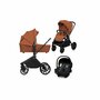 Carucior 4 in 1, Lionelo, Mika Plus, Cu landou intarit si salteluta moale, Cu scoica auto testata ADAC, Baza isofix pentru scoica, Reversibil, Sistem de ventilatie 3D, Cu accesorii, Pana la 22 kg, EN1888-1 EN1888-2 EN1466 ECE R129, Maro - 3