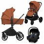 Carucior 4 in 1, Lionelo, Mika Plus, Cu landou intarit si salteluta moale, Cu scoica auto testata ADAC, Baza isofix pentru scoica, Reversibil, Sistem de ventilatie 3D, Cu accesorii, Pana la 22 kg, EN1888-1 EN1888-2 EN1466 ECE R129, Maro - 5