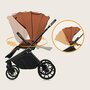 Carucior 4 in 1, Lionelo, Mika Plus, Cu landou intarit si salteluta moale, Cu scoica auto testata ADAC, Baza isofix pentru scoica, Reversibil, Sistem de ventilatie 3D, Cu accesorii, Pana la 22 kg, EN1888-1 EN1888-2 EN1466 ECE R129, Maro - 31