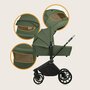 Carucior 4 in 1, Lionelo, Mika Plus, Cu landou intarit si salteluta moale, Cu scoica auto testata ADAC,  Baza isofix pentru scoica, Reversibil, Sistem de ventilatie 3D, Cu accesorii, Pana la 22 kg, EN1888-1 EN1888-2 EN1466 ECE R129, Verde - 10