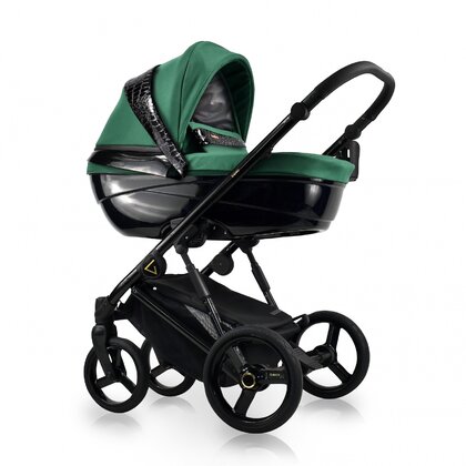 Bexa - Carucior copii 3 in 1, reversibil, complet accesorizat, 0-36 luni,  Glamour Verde Smarald