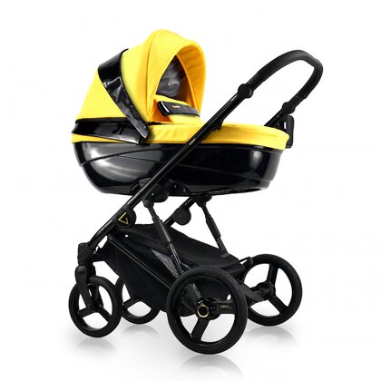 Bexa - Carucior copii 3 in 1, reversibil, complet accesorizat, 0-36 luni,  Glamour Yellow