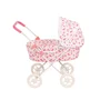 Carucior de papusi, BabyTrold, Maner reglabil 56-62 cm, 35x63x62 cm, Alb/ Roz - 2
