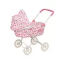 Carucior de papusi, BabyTrold, Maner reglabil 56-62 cm, 35x63x62 cm, Alb/ Roz - 3