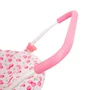 Carucior de papusi, BabyTrold, Maner reglabil 56-62 cm, 35x63x62 cm, Alb/ Roz - 6