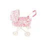 Carucior de papusi, BabyTrold, Maner reglabil 56-62 cm, 35x63x62 cm, Alb/ Roz - 10