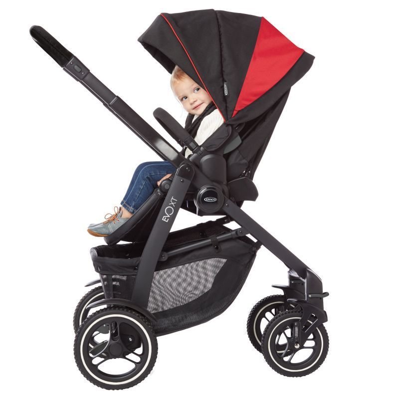 Graco - carucior evo xt, black red