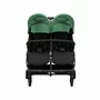 Carucior gemeni, Asalvo, Henry, Pliabil, Pana la 15 kg fiecare, Cu cadru din otel, Capotina reglabila in 3 pozitii, Cu bara de protectie, Suport de picioare reglabil, Cu 2 cosuri depozitare, 0 luni+, Green, Resigilat - 2