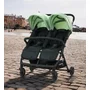 Carucior gemeni, Asalvo, Henry, Pliabil, Pana la 15 kg fiecare, Cu cadru din otel, Capotina reglabila in 3 pozitii, Cu bara de protectie, Suport de picioare reglabil, Cu 2 cosuri depozitare, 0 luni+, Green, Resigilat - 10