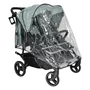 Carucior gemeni, Bebe Stars, Double Trouble, De la nastere pana la 22 Kg, Cadru din aluminiu, Pliabil, Spatar reglabil in 5 pozitii, Cu 2 saci de picioare, 2 huse de ploaie si suport pahar, Conform cu EN1888-1,2:2018, Petrol, Resigilat - 5