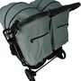 Carucior gemeni, Bebe Stars, Double Trouble, De la nastere pana la 22 Kg, Cadru din aluminiu, Pliabil, Spatar reglabil in 5 pozitii, Cu 2 saci de picioare, 2 huse de ploaie si suport pahar, Conform cu EN1888-1,2:2018, Petrol, Resigilat - 6