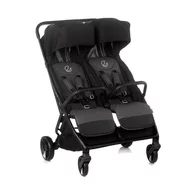Carucior gemeni pliabil Twinside, Jane, Pliere rapida cu o mana, De la nastere pana la 22 Kg, Cu huse pentru ploaie, Spatare independente, Cu suspensii, Conform cu EN 1888-2:2018+A1:2023, Coal