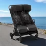 Carucior gemeni pliabil Twinside, Jane, Pliere rapida cu o mana, De la nastere pana la 22 Kg, Cu huse pentru ploaie, Spatare independente, Cu suspensii, Conform cu EN 1888-2:2018+A1:2023, Coal - 4