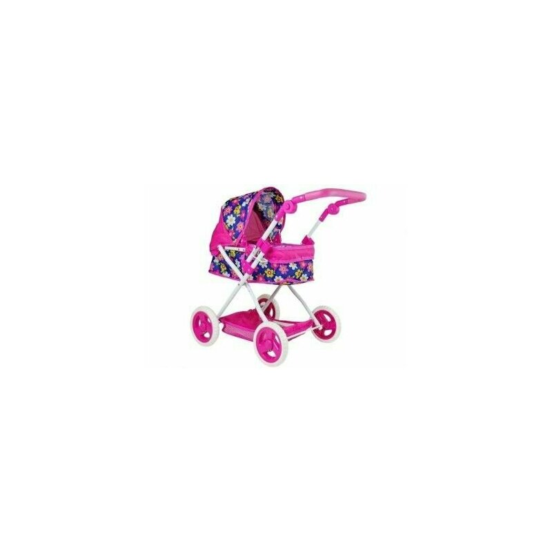 Leantoys - carucior landou pentru papusi, pliabil, cu maner reglabil, multicolor, , 860
