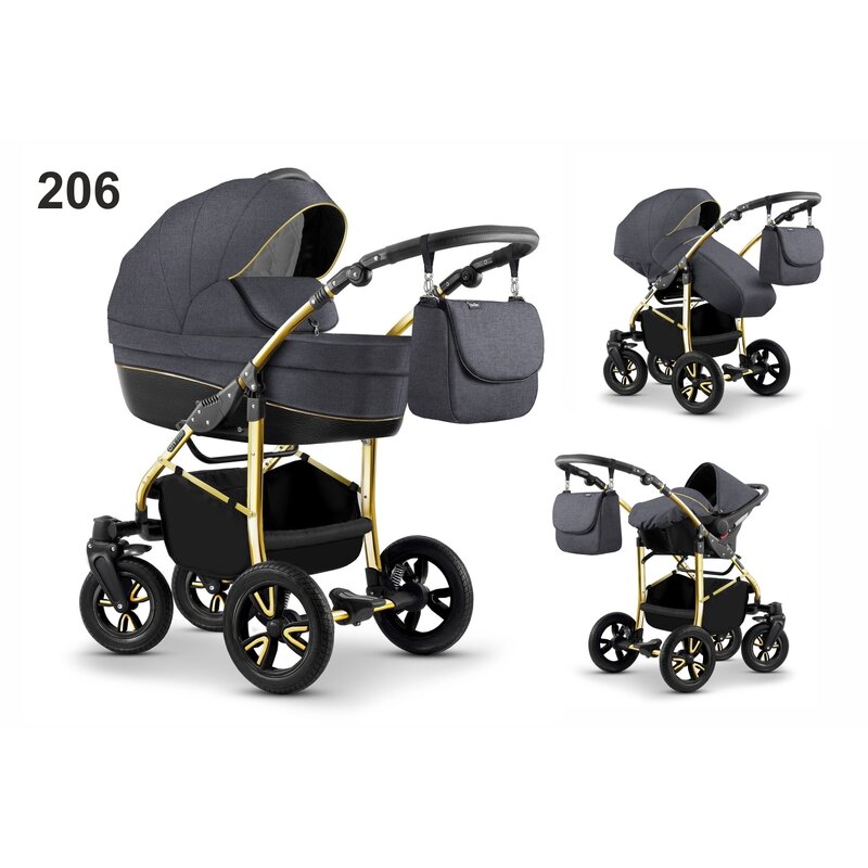 Mikado - carucior city star s-line 3 in 1 (culoare 206) grafit