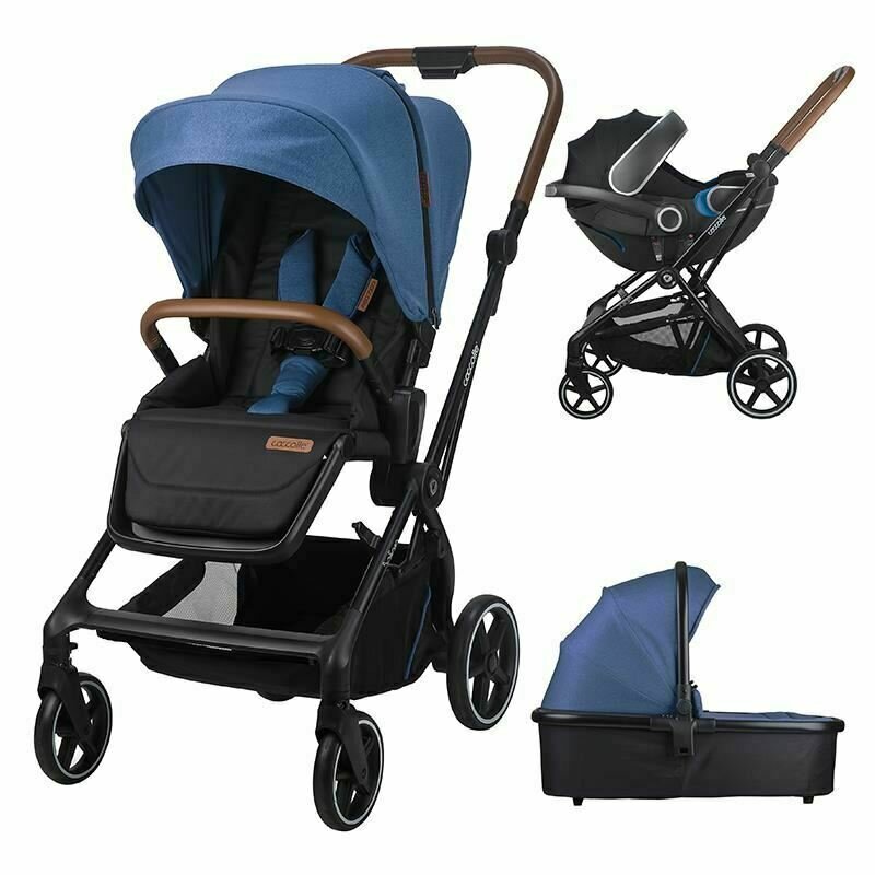 Coccolle - carucior modular 2in1 saliara navy+cos auto 0-13 kg gb idan silver fox grey