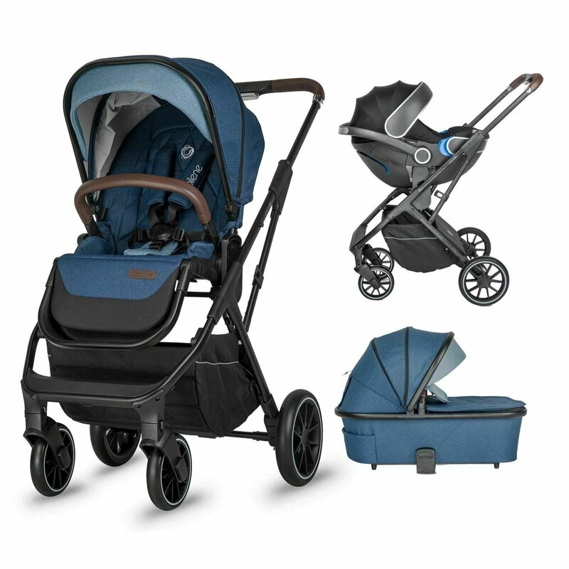 Coccolle - carucior modular 2in1 cooccolle silene celestial blue+cos auto 0-13 kg gb idan satin black