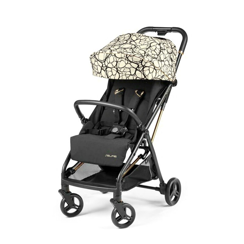 Peg perego - carucior 0+ selfie graphic gold, 10 - 20 kg
