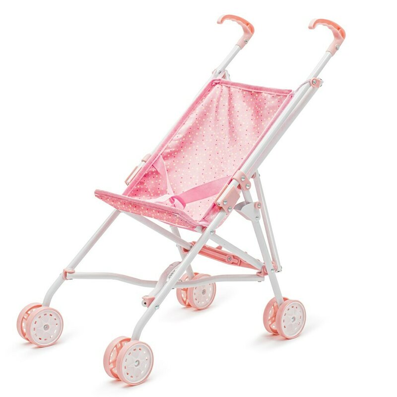 Carucior pentru papusi, Baby Mix, Tara, Pliabil, Cadru metalic, 50x28x54 cm, 3 ani+, Pink