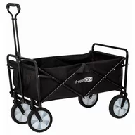 Black Friday - Reduceri Carucior pliabil, FreeON, Pentru transportul diferitelor obiecte atat in casa, cat si in vacanta, Cu 2 buzunare, Maner reglabil 71-101 cm, Pana la 100 kg, 95x54x101 cm, Black Promotie