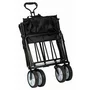 Carucior pliabil, FreeON, Pentru transportul diferitelor obiecte atat in casa, cat si in vacanta, Cu 2 buzunare, Maner reglabil 71-101 cm, Pana la 100 kg, 95x54x101 cm, Black - 8