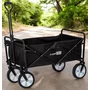 Carucior pliabil, FreeON, Pentru transportul diferitelor obiecte atat in casa, cat si in vacanta, Cu 2 buzunare, Maner reglabil 71-101 cm, Pana la 100 kg, 95x54x101 cm, Black - 6