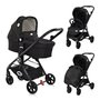 Lorelli - Carucior 2 in 1 Patrizia,  Cu landou inclus, Negru