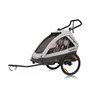 Carucior si remorca de bicicleta, Lionelo, Cama, Multifunctional, Pentru 1 sau 2 copii, Cu sistem de absorbtie a socurilor SIQ, Geamuri cu protectie solara, Gri, Resigilat - 4