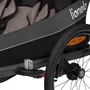 Carucior si remorca de bicicleta, Lionelo, Cama, Multifunctional, Pentru 1 sau 2 copii, Cu sistem de absorbtie a socurilor SIQ, Geamuri cu protectie solara, Gri, Resigilat - 11